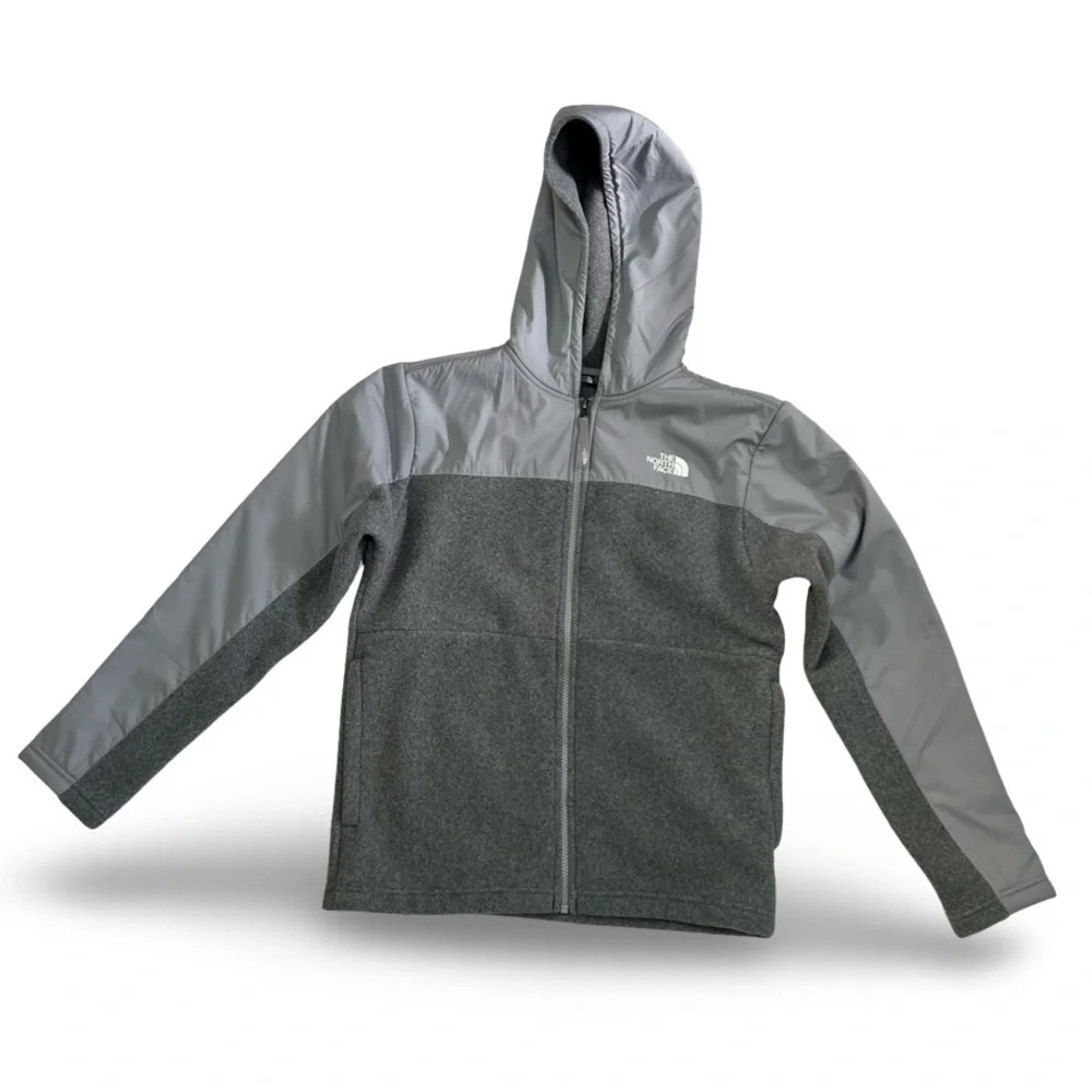 The North Face Kids Two-Tone Gray Hoodie Size large